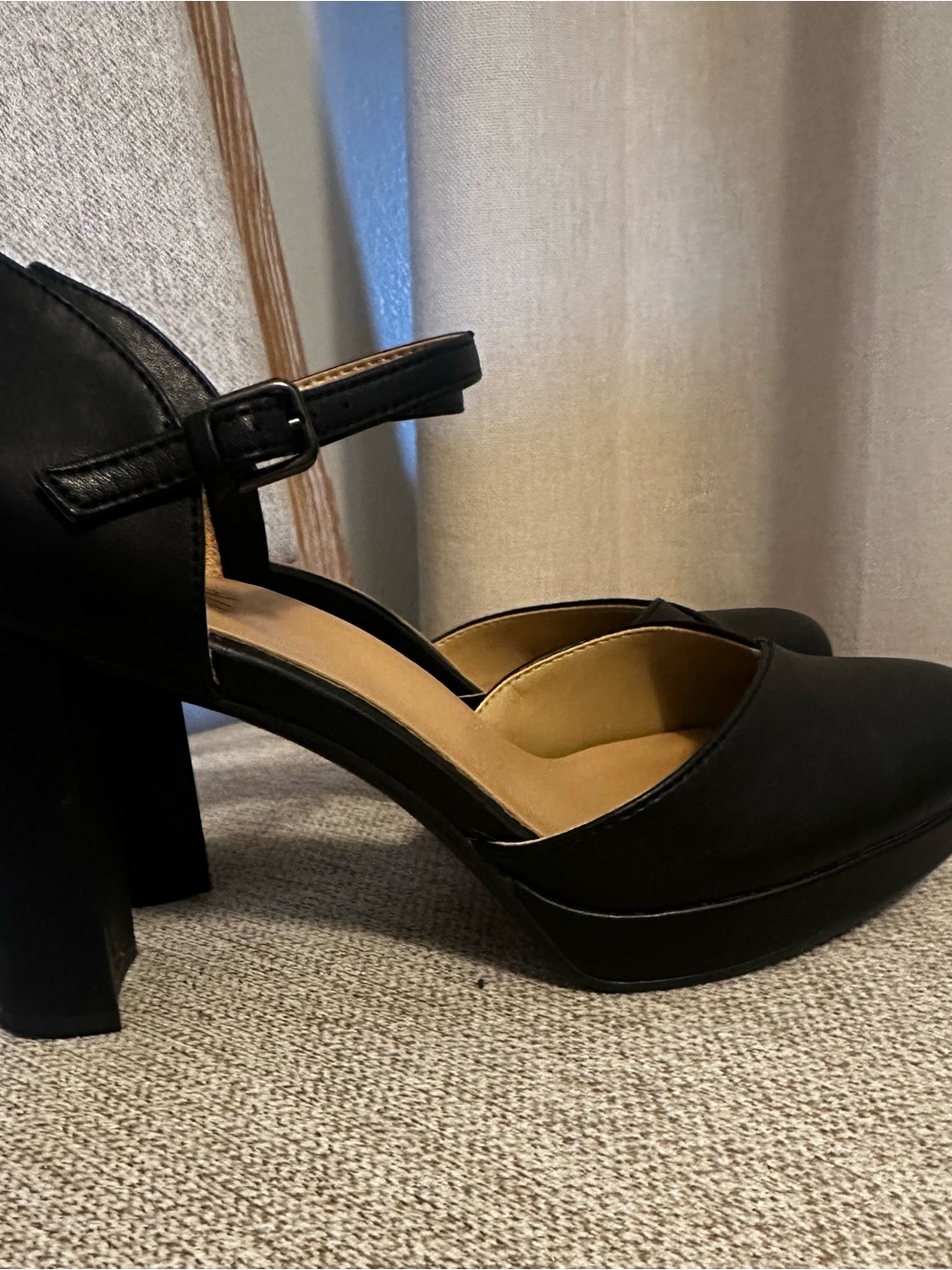Naturalizer Bandele Black Mary Jane Block Heel platform Pumps - 7.5 - Picture 2 of 9